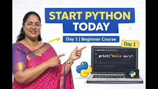 Python Full Course Day 1 Installation First Program Python for Beginners 2026
