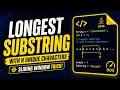 Longest Substring with N Unique Characters Sliding Window Java Trick Java Interview Question