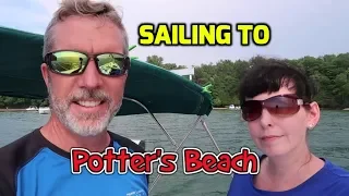 Sailing the 1000 Islands to a white sand beach.  Potter’s Beach on Grindstone Island. Ep140