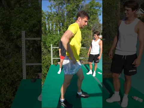 Overly competitive Jake vs Jan long jump challenge