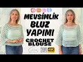 Download Lagu MEVSİMLİK KAZAK YAPIMI - CROCHET BLOUSE - DIY  - SUBTITLE