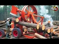 25 Mind-Blowing Firewood Processing Machines in Action Homemade Modern Chainsaw Machines