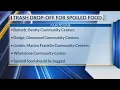 Trash drop-off location for spoiled food after AEP power outages