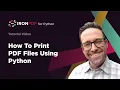 How To Print PDF Files Using Python IronPDF