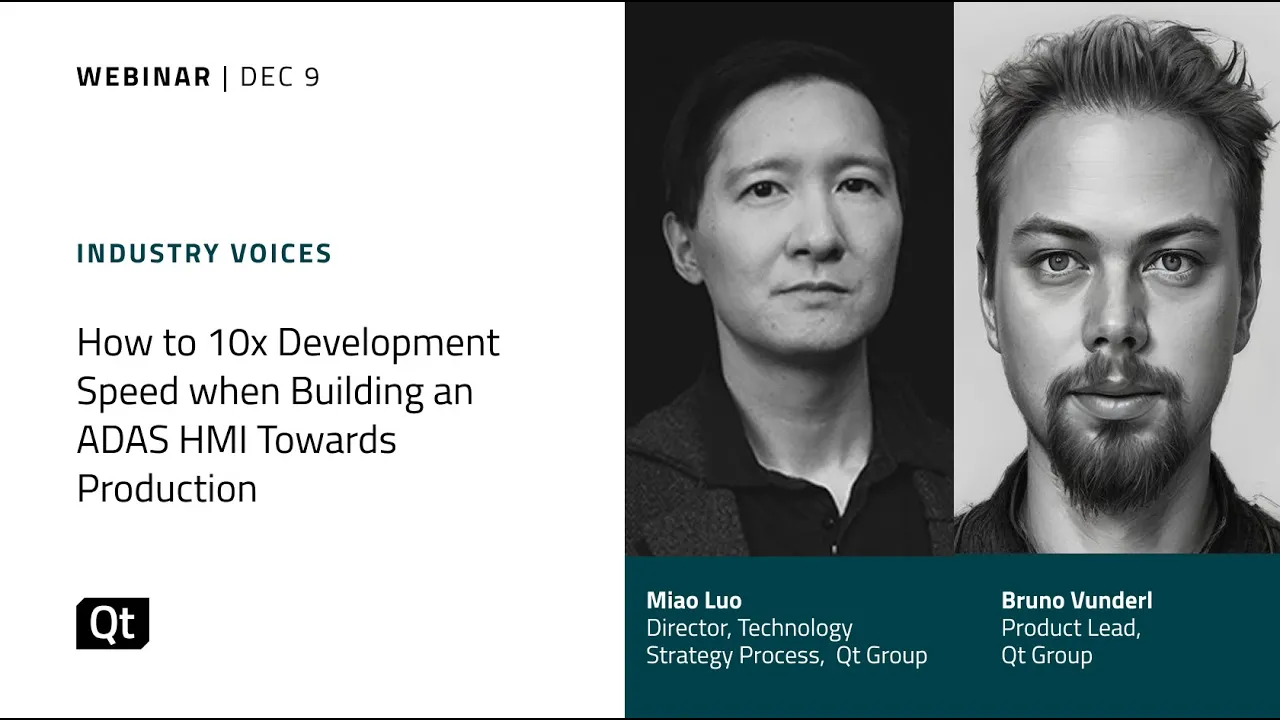 Webinar: How to 10x Development Speed when Building an ADAS HMI Towards Production