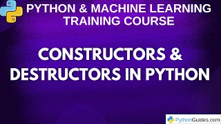 Constructors Destructors in Python Object Oriented Programming Concepts