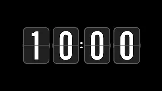 10 Minute Countdown Timer Minimal Black White Focus Timer No Music