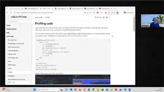 Profiler - Julia in VS Code Profiling de code