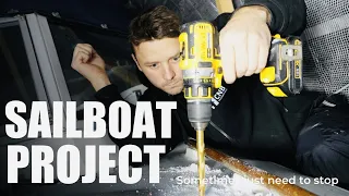 Ep52 relocate the mainsheet system on a sailboat Hallberg Rassy DIY sailboat project