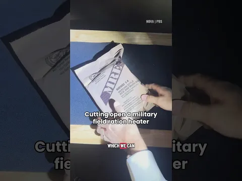 Cutting open a military field ration heater ￼#chemistry #MRE #experiment