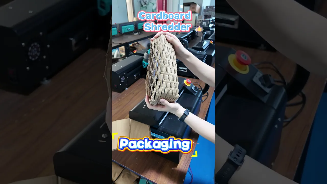 Dust-free cardboard shredder, clean cutting, tidy workshop