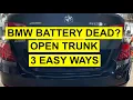 How To Open BMW Trunk Dead Battery - 3 Easy Ways