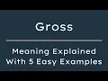 What Does Gross Mean Gross Meaning in English With 5 Example Sentences