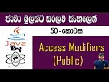 Java Sinhala By ChamiViews Part 50 - Access Modifiers
