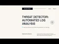 Python Cybersecurity Project Windows Log Monitor Threat Detector