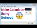 How to make Calculator in Notepad
