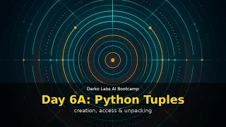 AI Bootcamp Day 6A - Python Tuples Creation Access Unpacking