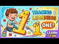 Tracing and Learning Number 1 Kids Worksheet Activity Number Worksheet Kids Learning