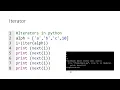 Iterators Multiple Iterators Lazy Evaluation using iter and next functions in Python