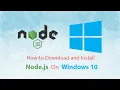 Node js Installation On Windows 10 How To Install Node js Coders Tips
