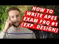How to Write AP Environmental Science Exam FRQ Experimental Design