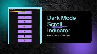 Dark Mode Scroll Progress Bar Tutorial Pure CSS Minimal JavaScript No Talking