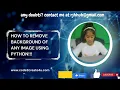 How to remove the background of any image using python