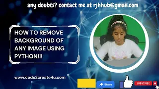 How to remove the background of any image using python