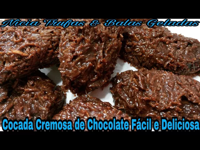 COCADA CREMOSA DE CHOCOLATE SUPER FÁCIL DE FAZER