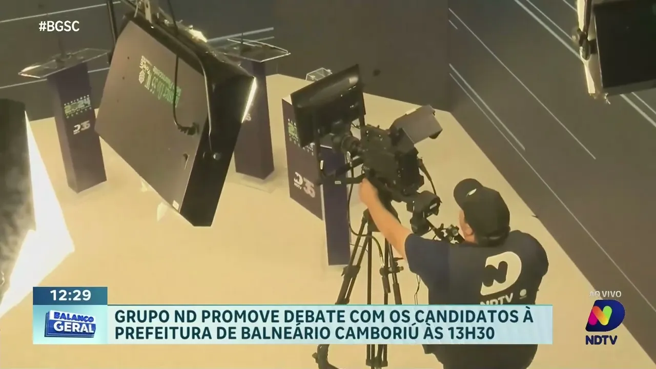 Debate dos candidatos à prefeitura de Balneário Camboriú acontece neste sábado na NDTV