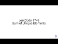 LeetCode 1748 Sum of Unique Elements