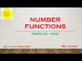 Oracle SQL Number Functions