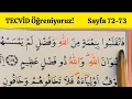 Lagu Kur'an-ı Kerim yeni öğrenenler. / Sayfa 72-73