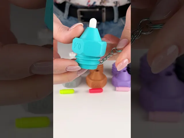 Clicker Nozzle, 0.2mm 0.4mm 0.6mm, Fun Toy Keychain video thumbnail
