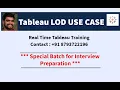 Tableau Real Time Use cases LOD Scenario PJ Analytics