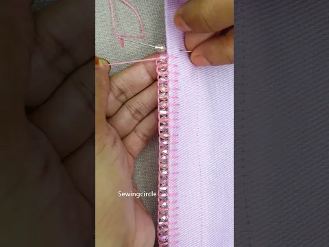 So beautiful beads border lace hand embroidery #embroidery #loopstitch #handembroidery #beginnerssti