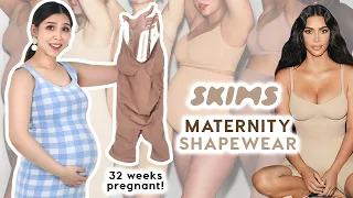 trying on skims maternity shapewear it was a struggle 