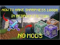 How to make a sharpness 1000 sword in minecraft NO MODS Bedrock
