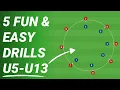 Lagu 5 Latihan Menggiring Bola yang Menyenangkan untuk Anak-anak | Latihan Sepak Bola (U5βU13)