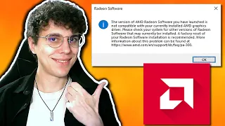 FIX The Version Of AMD Software You Have Launched Is Not Compatible With Graphics Driver