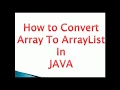 convert Array to ArrayList in java example