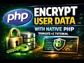 Encrypt User Data with Native PHP Trongate v2 Tutorial