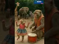 “Baby monkey’s dance + papa’s beats = zoo’s happiest concert 🐵🥁#MonkeyDance #ZooVibes #ViralMoments”