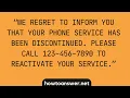 Fake Phone Disconnected Text Message Prank Copy Paste