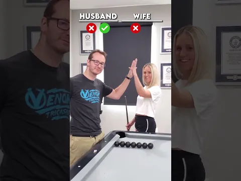 Wife 🆚 Husband Billiards Battle 😍🎱❌✅