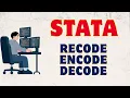 Lecture 10 - Recode Encode Decode in STATA Categorical Numeric Data Transformation