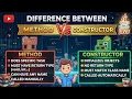 Difference Between Method and Constructor in Java Java Interview Questions Java Tutorial