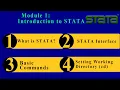 Introduction to STATA for Beginners Interface Basic Commands Working Directory
