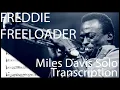Freddie Freeloader - Miles Davis solo transcription