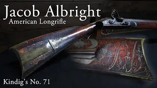 Jacob Albright Transitionary Flintlock American Long Rifle Early 19th Century Flintlock